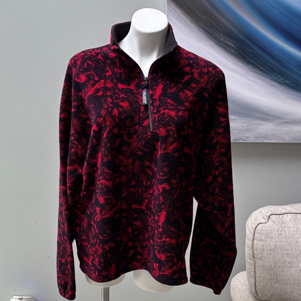 Chuck roast Red and Black Quarter-Zip Pullover